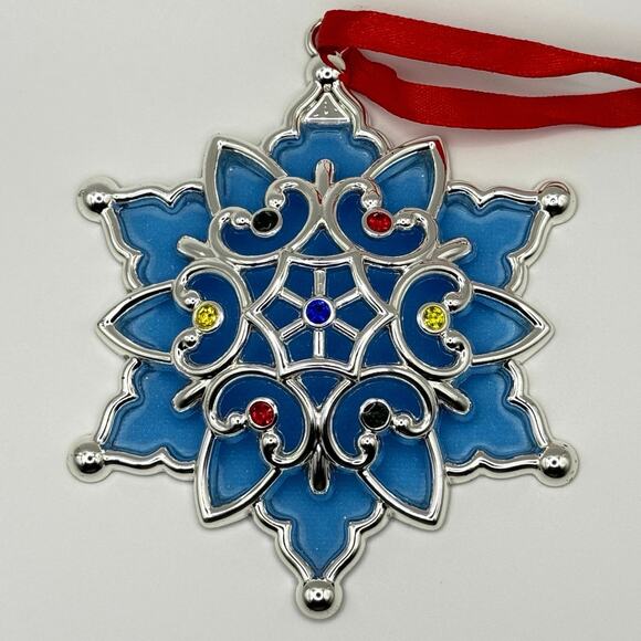 Lenox Merry & Bright Clear Snowflake Christmas Ornament Holiday Decor Festive - Picture 2 of 8